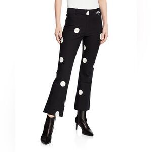 Derek Lam 10 Crosby Cropped Flare Polka Dot Pants size 4